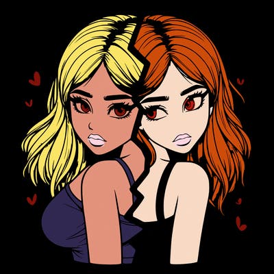 realistic girl split