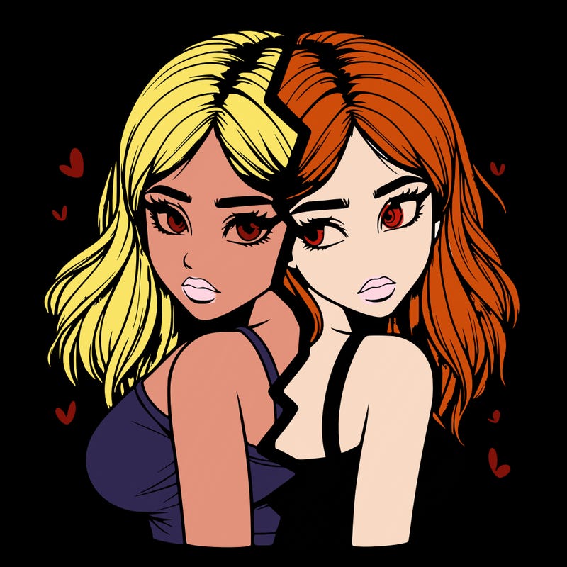 realistic girl split