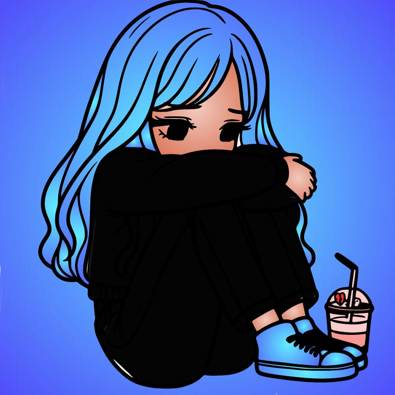 a girl  after a breakup