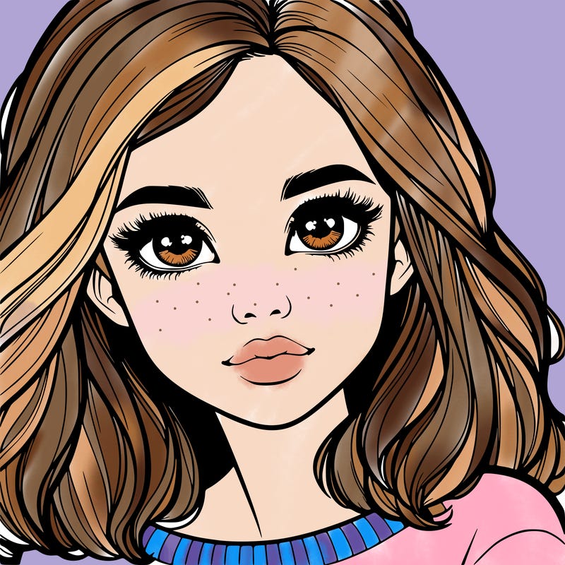 realistic girl whith cute eyes