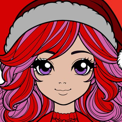 realistic christmas girl