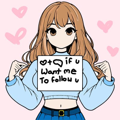 girl holding a blank sign in a long sleeve crop top