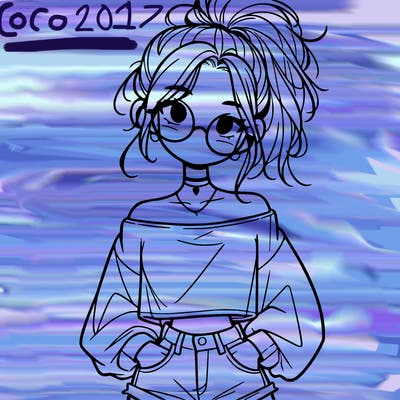 girl with a messy ponytail glasses a baggy crop top and jean shorts
