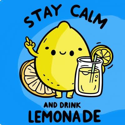 stay calm and drink lemonade