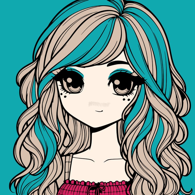 realistic girl with cute hair