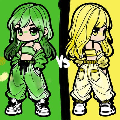 girl in crop top and baggy pants