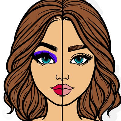 realistic girl split half
