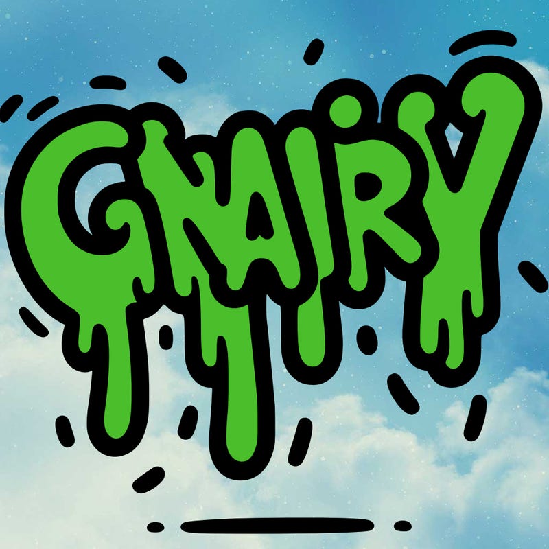 a word that has gnarly on it dripping