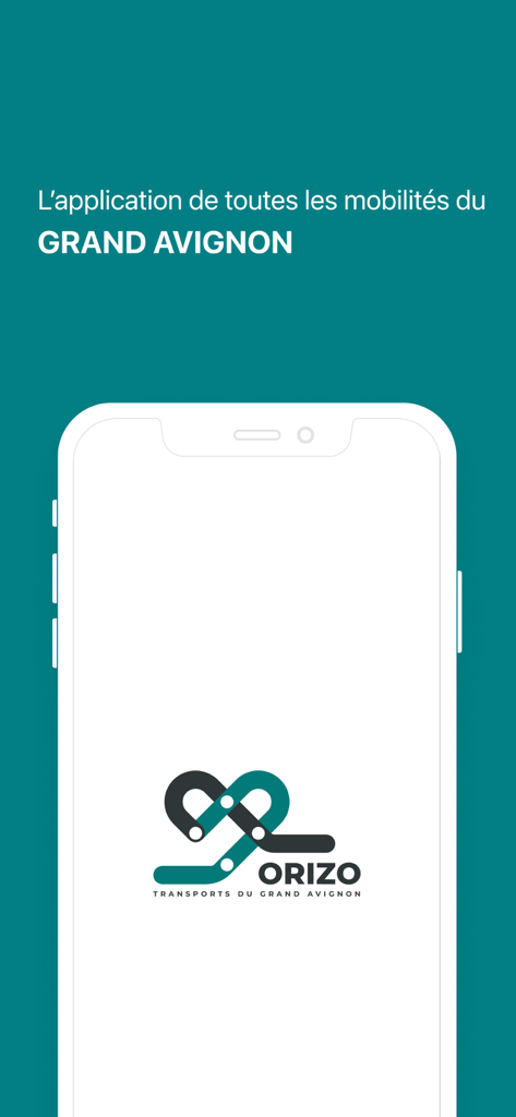 ORIZO - Splash screen of the ORIZO mobile app for public transportation in the Grand Avignon area