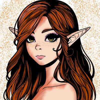 elf girl realistic dark fantasy