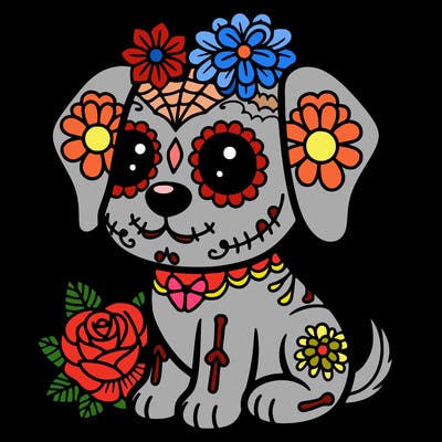day of the dead puppy