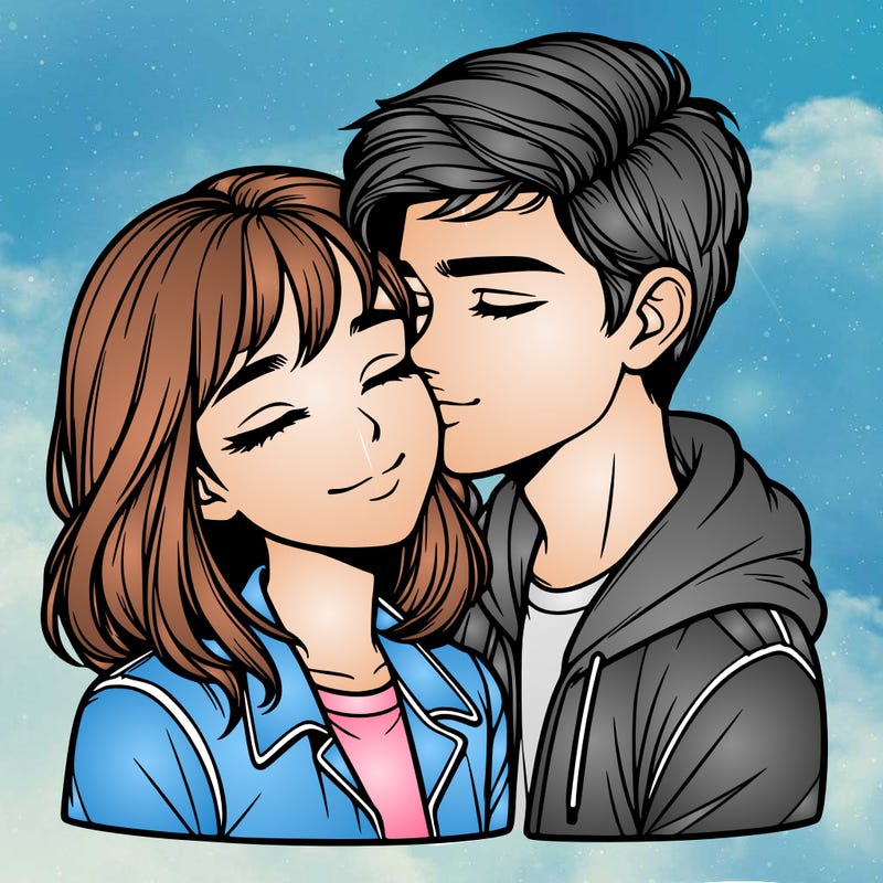 realistic girl and boy  love