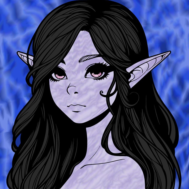 elf girl realistic dark fantasy