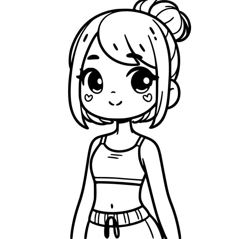 cute girl with a crop top