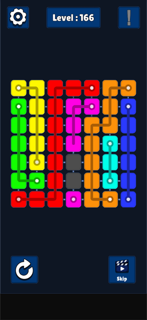 Color Box Connect - Gameplay screenshot of Color Box Connect showing a logic puzzle with colorful paths connecting dots on a grid