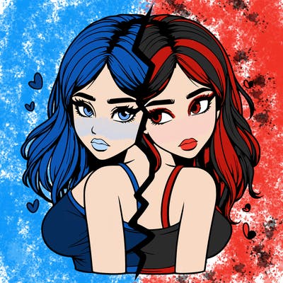 realistic girl split