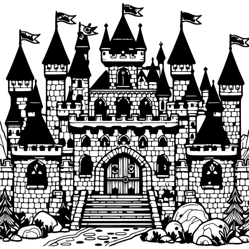 very detailed castle