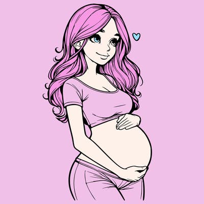 realistic pregnant girl