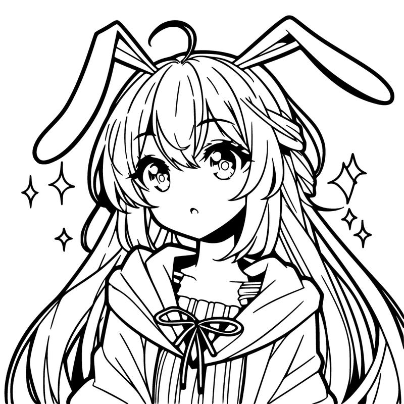 anime woman with bunny ears