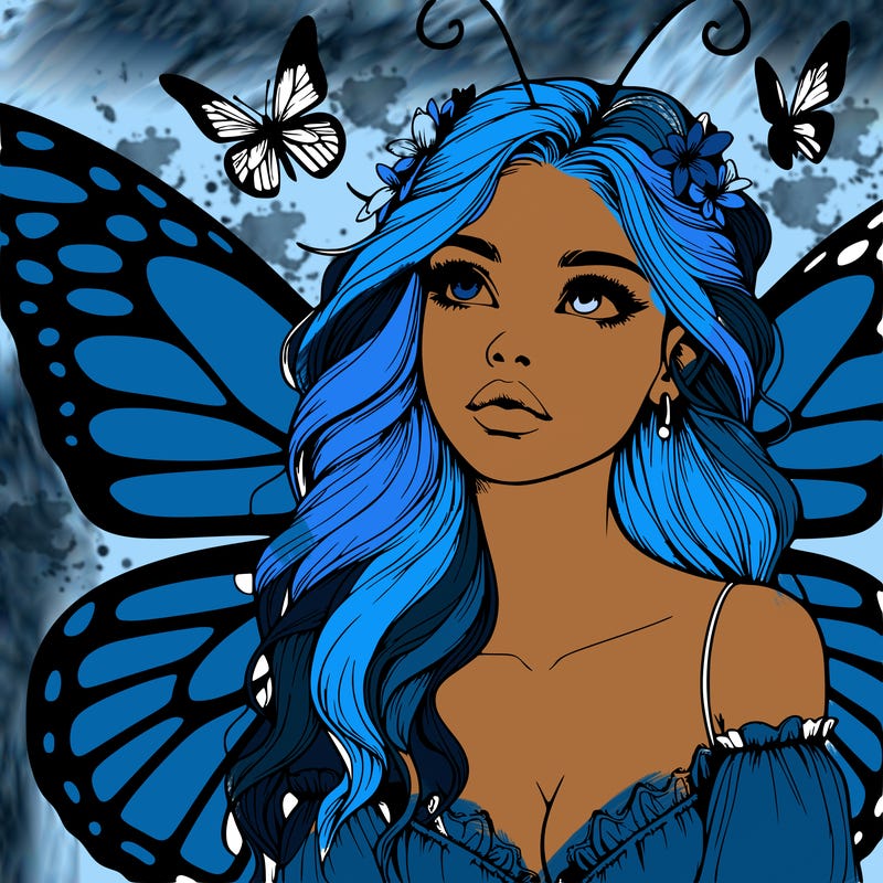 butterfly fairy realistic girl
