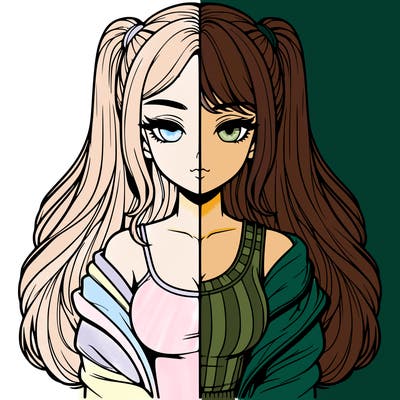 realistic girl split