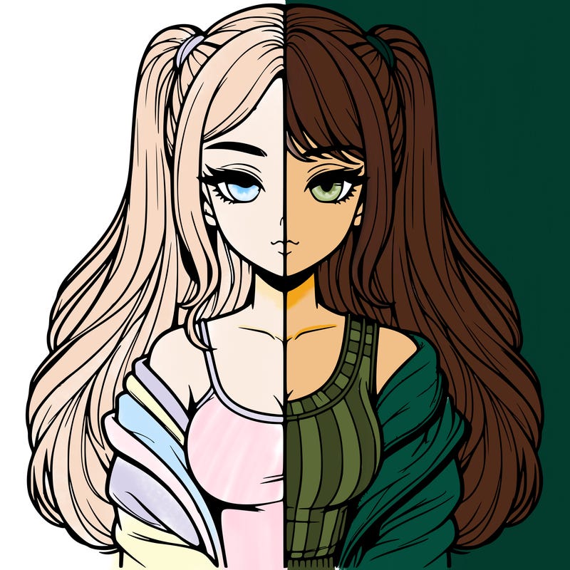 realistic girl split