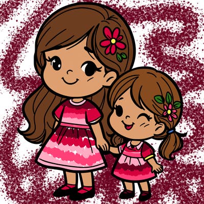 big sister and little sister