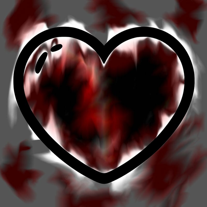 a blank heart