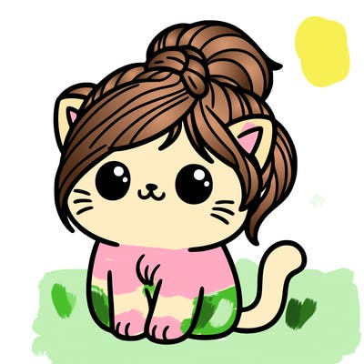 cat wearing a hair