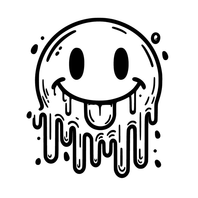 driping smiley face
