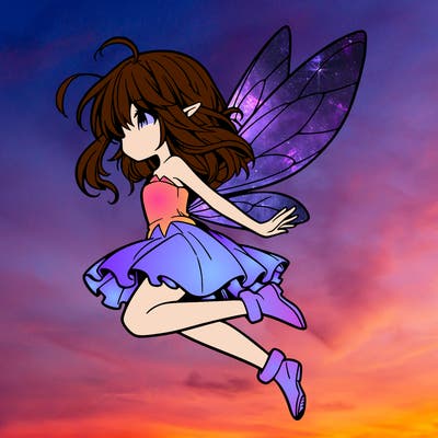 manga fairy flying