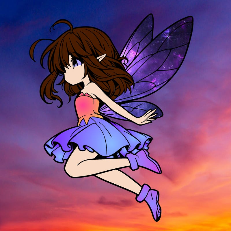 manga fairy flying