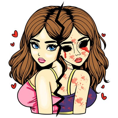 realistic girl split