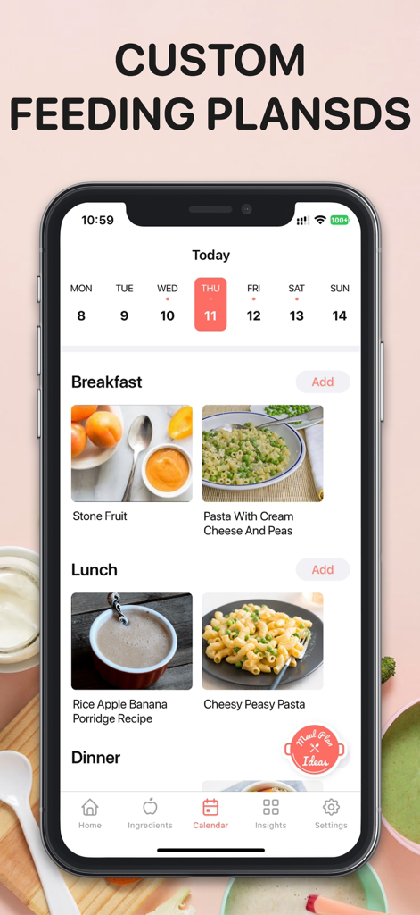BLW Meals: Baby Led Weaning - Daily meal calendar and feeding plan for baby led weaning with nutritious recipes
