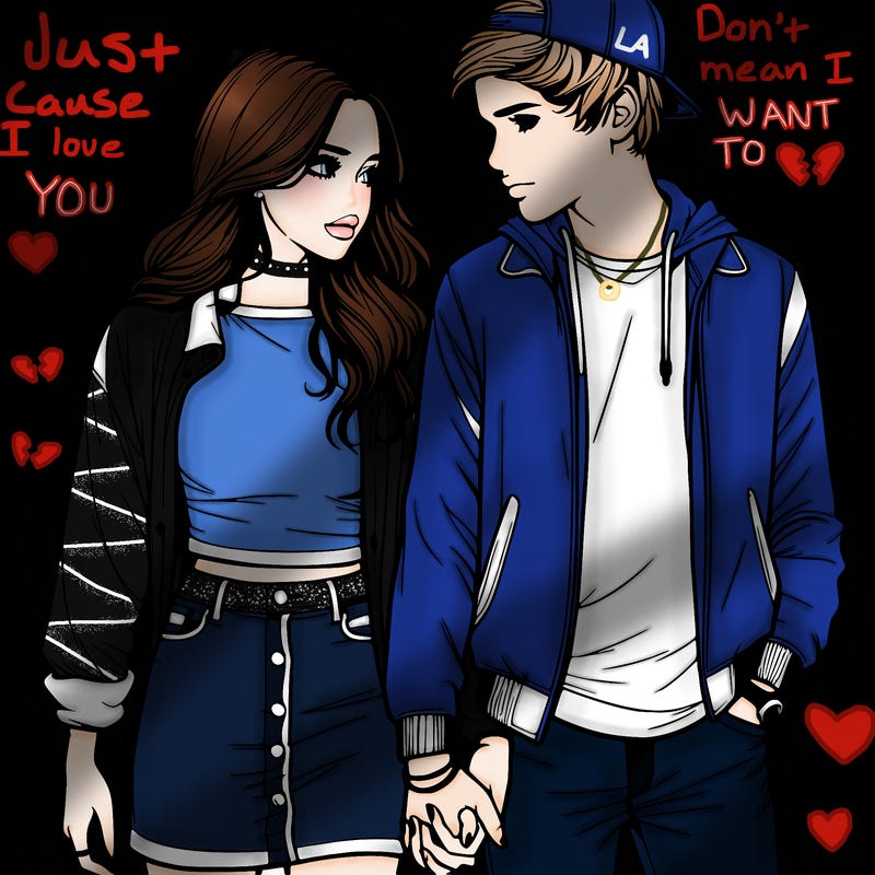 realistic teen couple holing hands