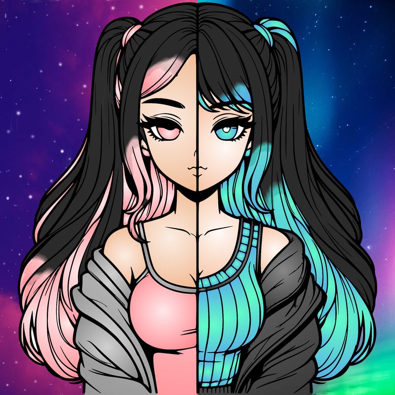 realistic girl split