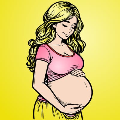 woman heavily pregnant realistic