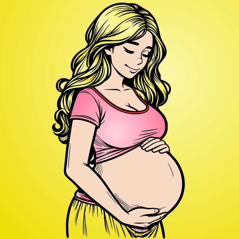 woman heavily pregnant realistic