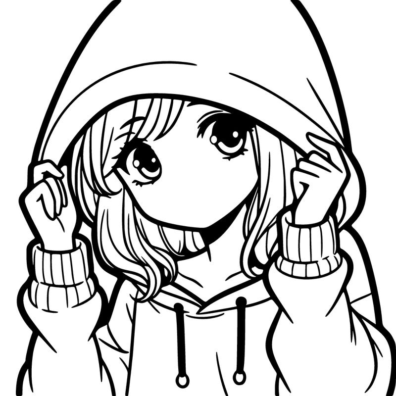girl with hoodie