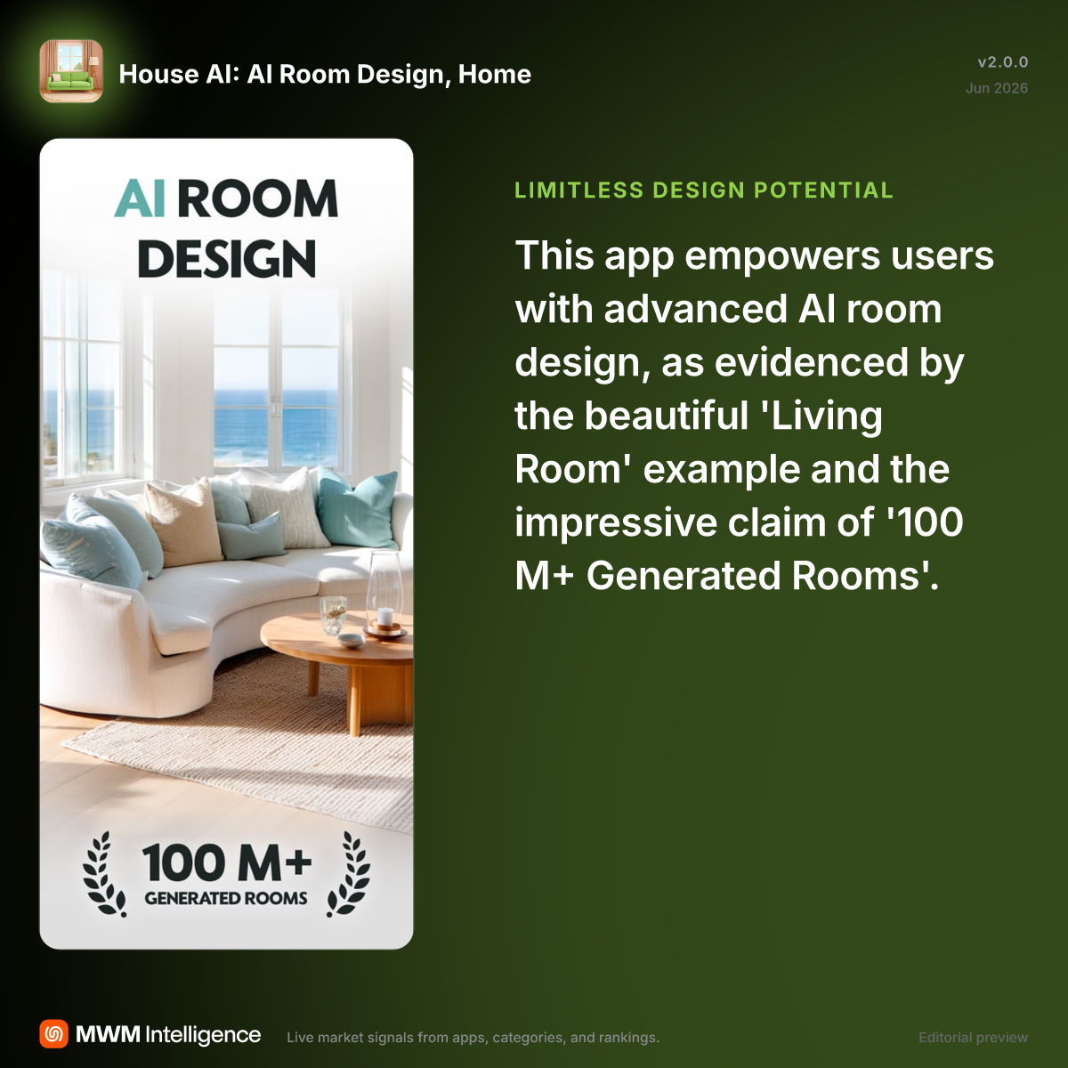 House AI: AI Room Design, Home - Graphics & Design App | MWM