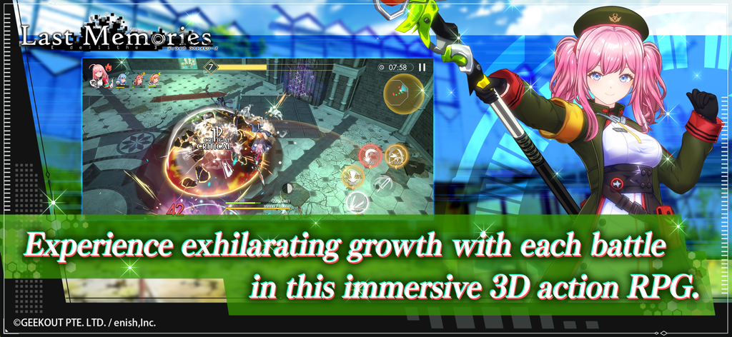 De:Lithe Last Memories - Jugabilidad RPG de acción 3D y personaje de chica anime de De Lithe Last Memories