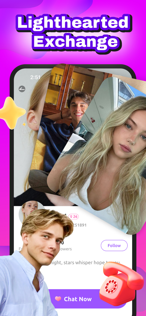 Taggo app screenshot showing user profiles and a button to start a video chat.