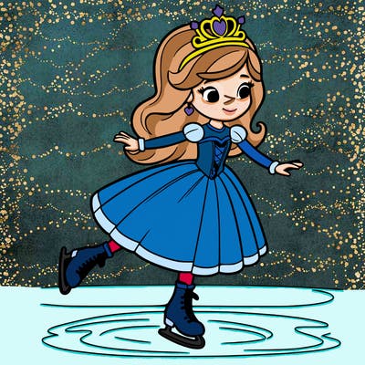princess skating on ice