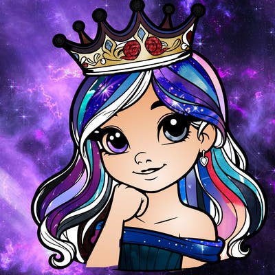 a realistic princess with a realistic crown