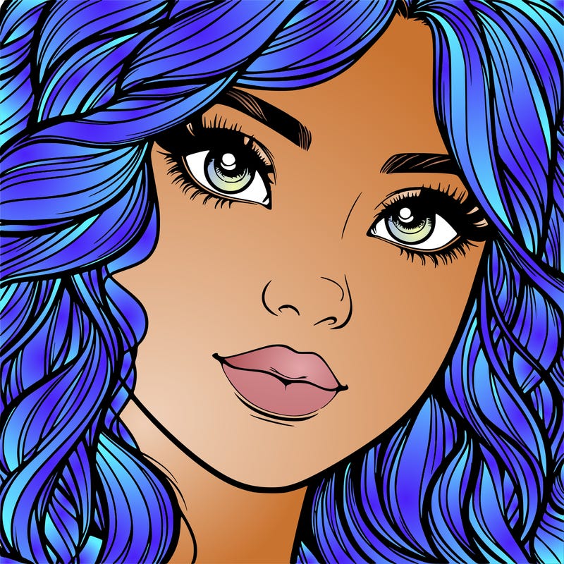 beautiful realistic girl close up to the camera with wavy hair,