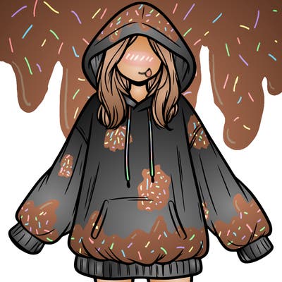 girl in oversized hoodie