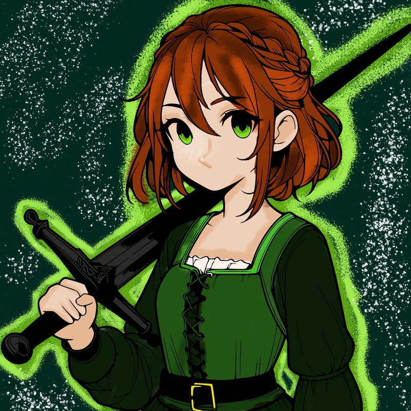 realistic girl with a sword