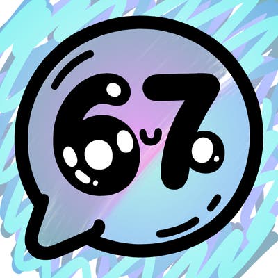 bubble that says 67