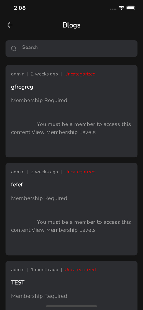 Celestial Witnesses - El feed del blog de la aplicación Celestial Witnesses que muestra contenido restringido para miembros