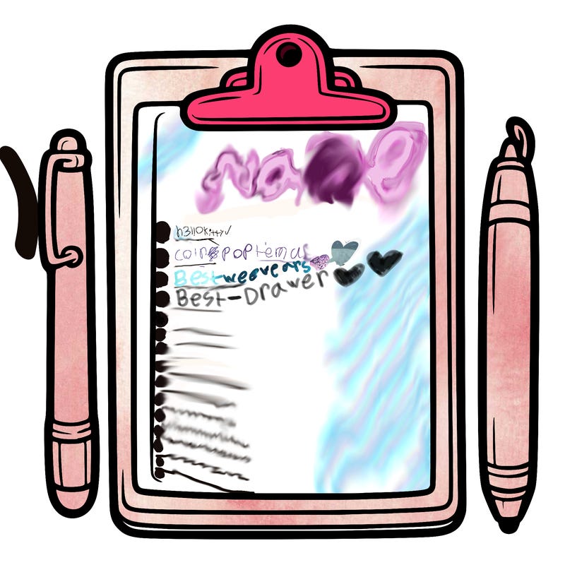 blank clip board with pen